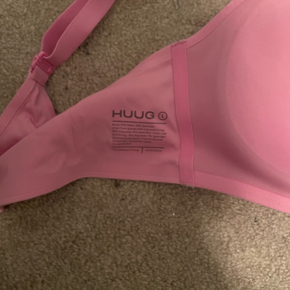 Women's Pink and Black Huug Bra Set - Picture 3 of 4